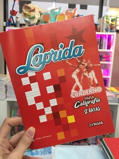 Cuaderno LAPRIDA caligrafia 2 rayas x24