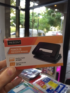 perforadora REXON 10 hojas negra
