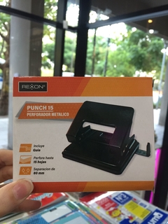 perforadora REXON 15 hojas negra
