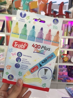 marcadores TRABI 420 pastel x 6
