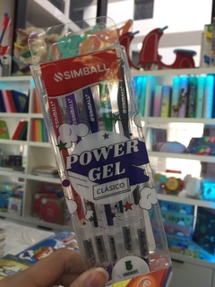 lapicera SIMBALL power gel colores clasicos x5