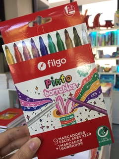 Marcadores Pinto borrables FILGO x9 + borrador