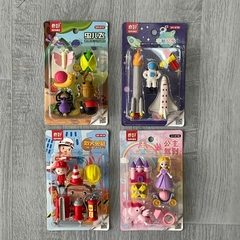 Cajas de gomas -bombero bichos princesa espacio