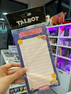 Anotador TALBOT checklist Es hoy