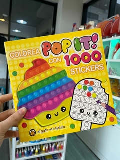 libro guadal colorea pop it con 1000 stickers