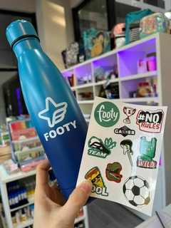 Botella FOOTY acero azul