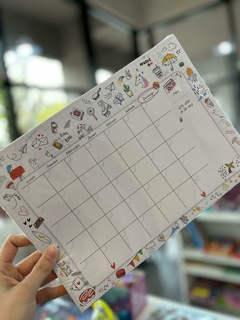 Planner mensual TALBOT A4 con dibujos