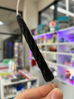 Velas negras con brillo x unidad