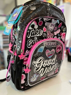 Mochila FOOTY espalda con luz good vibes18p