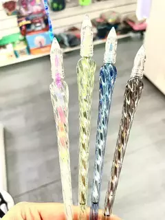 Lapicera gel torneada cristal colores metalicos - comprar online