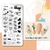 NICOLE DIARY-L42 Rectangle Abstract Face Nail Stamping Plates Stainless Steel Character Image Flower Nail Art Stamp Stencil - loja online