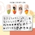 NICOLE DIARY-237 French Line Flower Nail Stamping Plates Geometric Leaf Floral Stainless Steel Nail Art Stamp Stencil - loja online