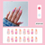 24pcs Extra Long Coffin False Nails yellow Flower designs Rhinestone Ballerina Fake Nails Full Cover Nail Tips Press On Nails - comprar online