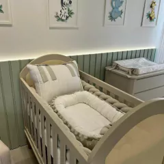 Kit Berço Mini Mundo Personalizado - Verde Menta 7 Peças - comprar online