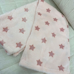 Manta Dupla Face Estrelinhas Rosa