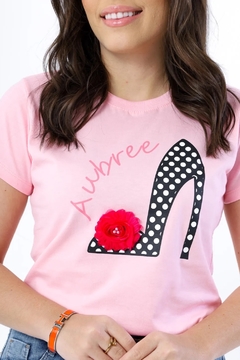 T-shirt Sapato de Poá Rosa