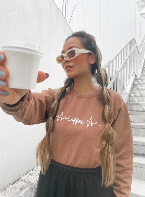 Moletom pulsação coffe -caramelo