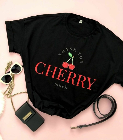 Oversized feminina Thank you cherry