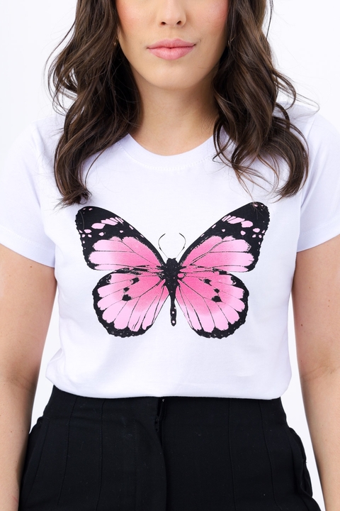 T-shirt Borboleta Pink.