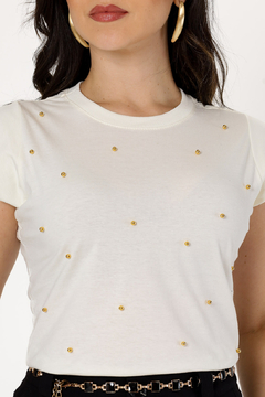 T-shirt Muscle Tee Com Pérola