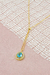 Conjunto de Brinco e Colar Gravatinha de Zircônia Verde Banhado em Ouro 18K - Elegância Radiante na internet