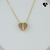 Colar e Pingente de Coração Banhado a Ouro 18k e Micro Zircônias Coloridas - comprar online