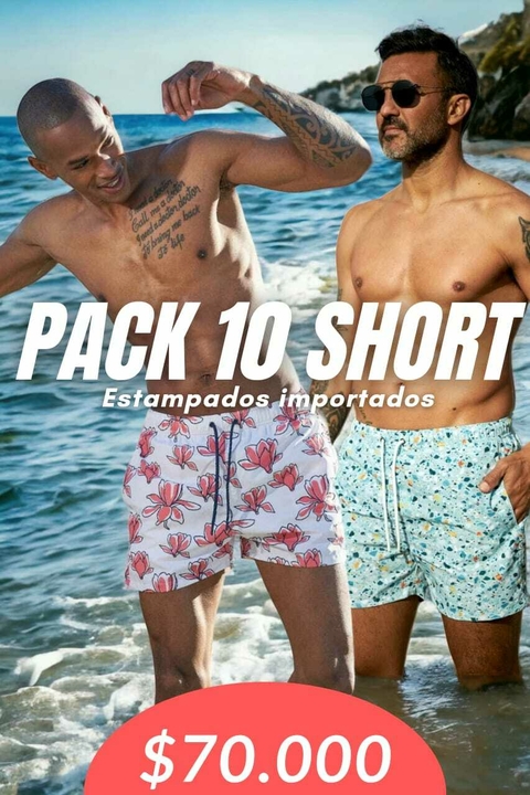 PACK 10 SHORT DE BAÑO IMPORTADO ESTAMPADOS