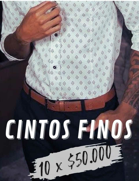 Pack 10 cintos de vestir