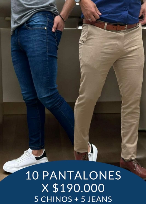 PACK 5 CHINOS 5 JEANS.