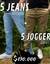 Pack 5 Jeans 5 Jogger Cardo De Gabardina