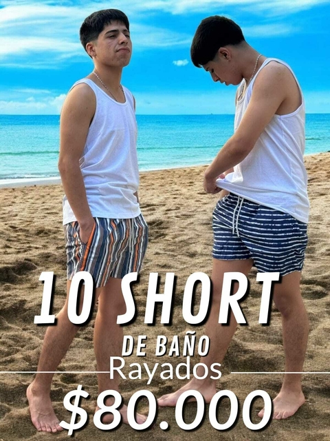 PACK 10 SHORT DE BAÑO RAYADOS.