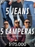 PACK 5 JEANS 5 CAMPERAS UNICLOS.