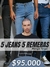 PACK 5 JEANS 5 REMERAS M/L ESTAMPADAS.