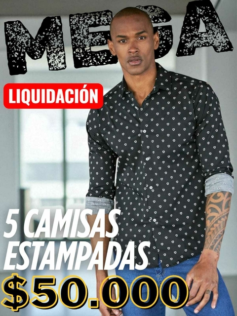 PACK 5 CAMISAS ESTAMPADAS.