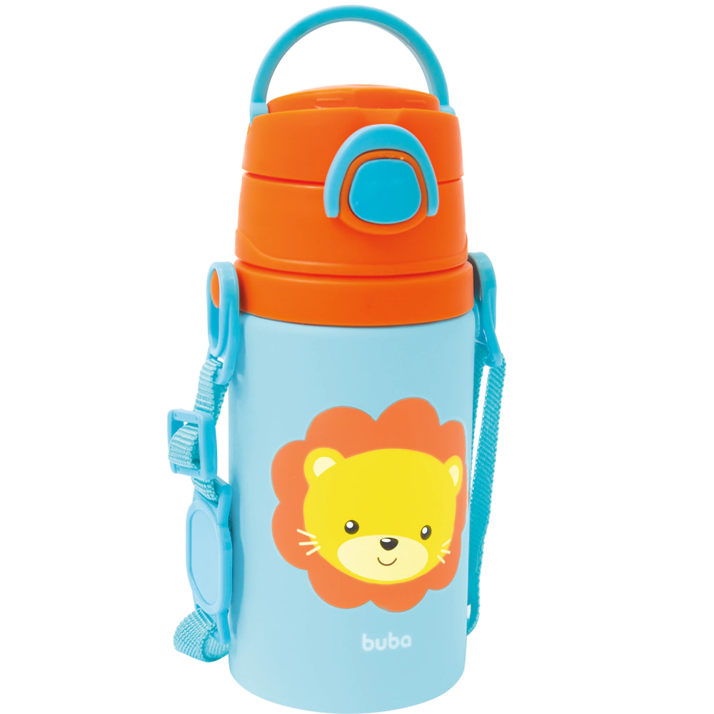 GARRAFA DE ALUMINIO ANIMAL FUN LEAO