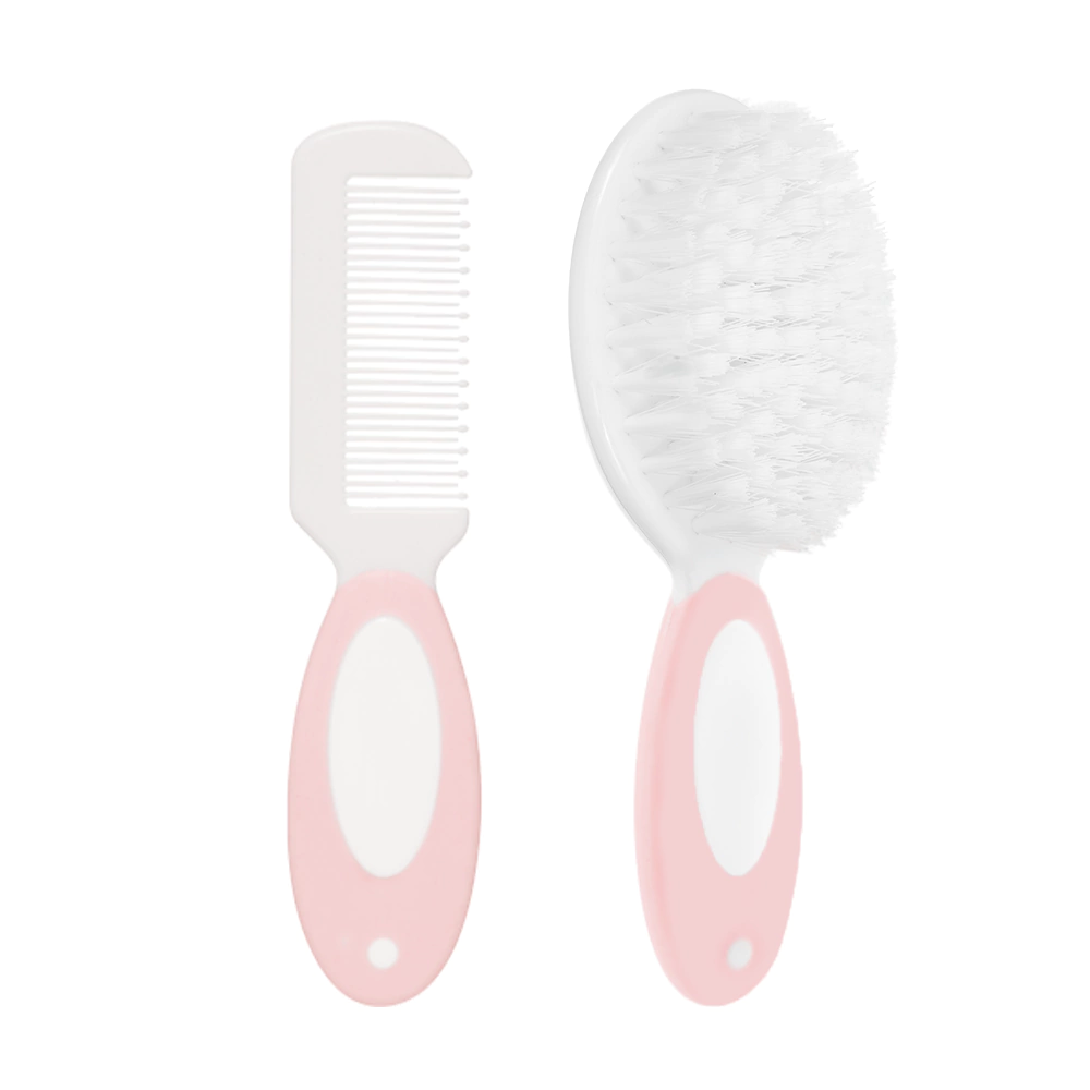 ESCOVA E PENTE CERDAS MACIAS ROSA