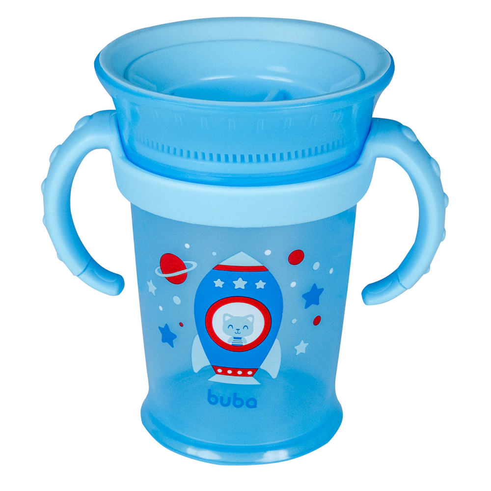 COPO DE TREINAMENTO 360º C0M ALCA REMOVIVEL FOGUETE AZUL