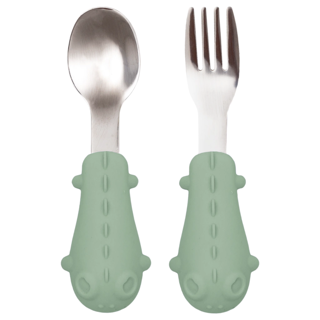KIT TALHER INOX E CABO EM SILICONE DINO VERDE