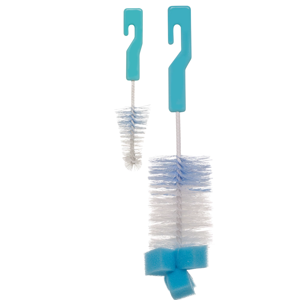 ESCOVA MAMADEIRA E BICO COM ESPONJA - KIT AZUL