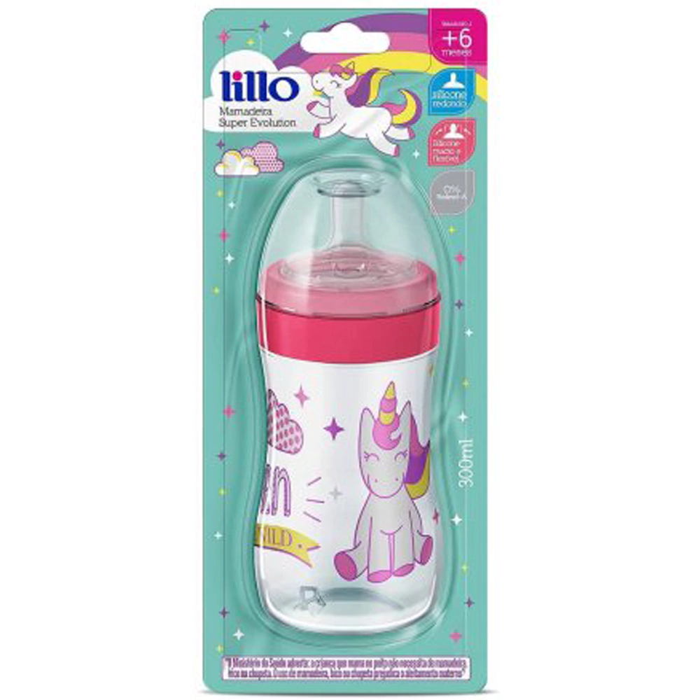 MAMADEIRA SUPER EVOLUTION LILLO 300ML UNICÓRNIO