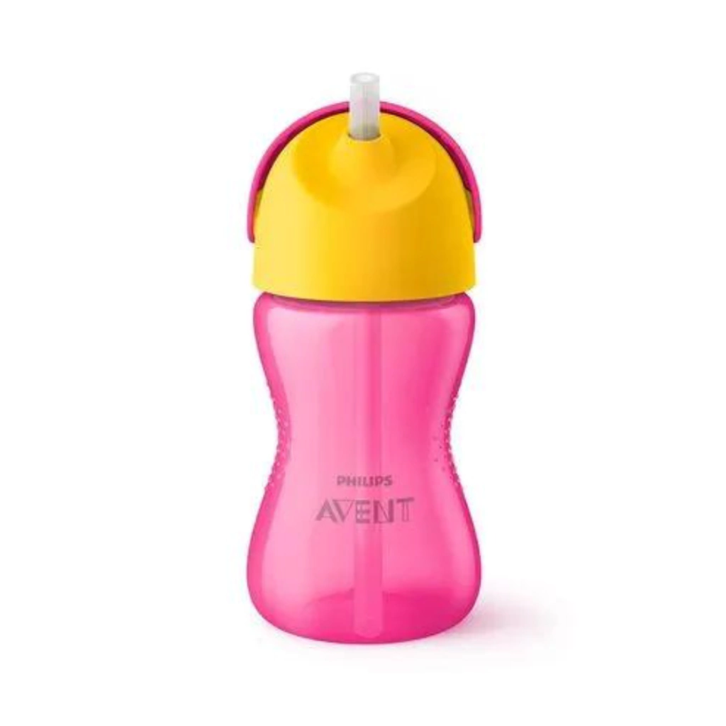 COPO DINOSSAURO C/CANUDO CURVADO ROSA 300ML