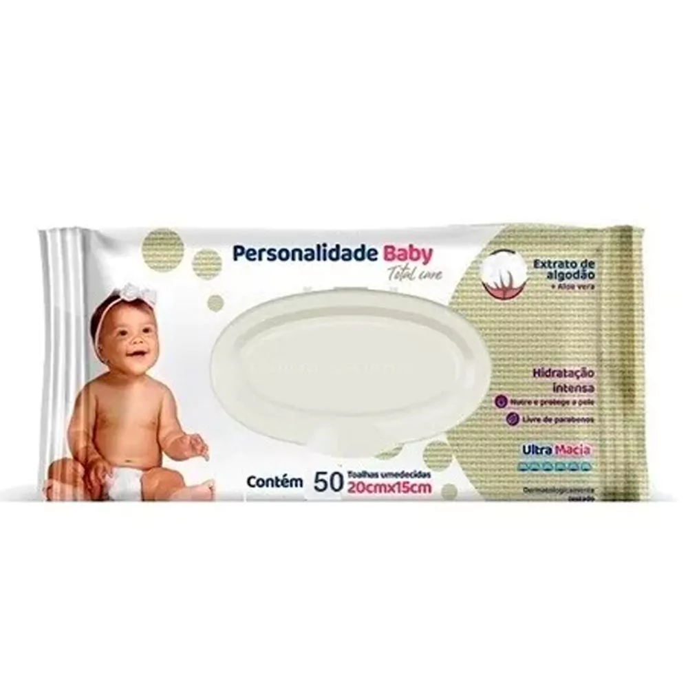 TOALHA UMEDECIDA PERSONALIDADE C/50 com tampa