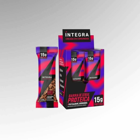 Barra Integra Proteica Pasta de Maní y Arándanos x10u