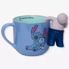 CANECA 350ML COM INFUSOR PARA CHA STITCH - DISNEY