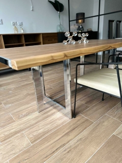 Mesa en Petiribi y acero - Bilardo DecoHome