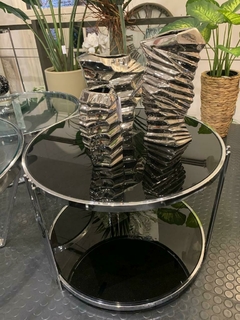 Mesa en acero y vidrio negro - comprar online