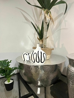 Juego de mesa y 2 puff Aluminio - tienda online