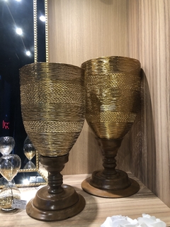 Set Candelabros realizados a mano en dorado - comprar online