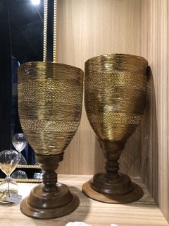 Set Candelabros realizados a mano en dorado en internet
