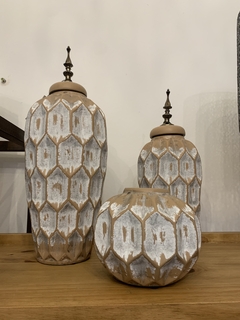 Set de jarrones cerámica x3
